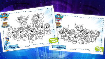 Tolle Ausmalbild-Vorlagen zum Ausdrucken – Die Super-Hunde von PAW Patrol Mighty Pups Super Paws
