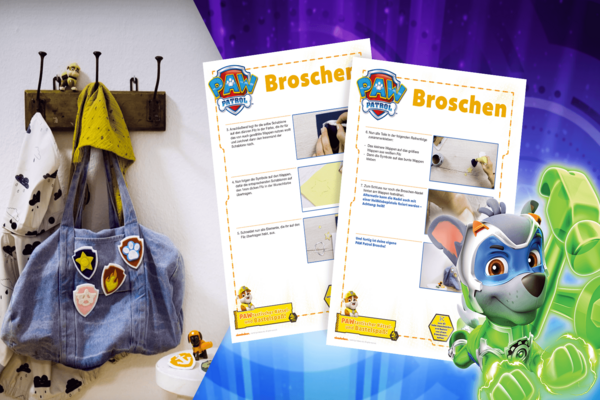 PAW Patrol Broschen mit Anleitung zum Selbermachen
