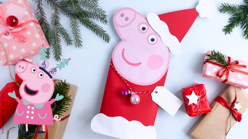 Unsere Peppa Pig Geschenktüte zum Selbermachen für Weihnachten und Nikolaus