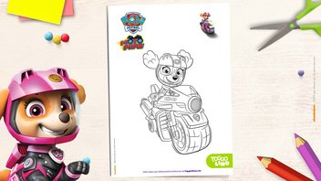 PAW Patrol Moto Pups – Skye Motiv zum Ausmalen