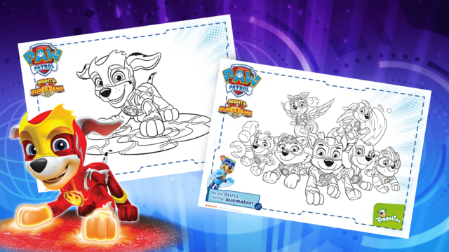 Süße PAW Patrol Motive zum Ausdrucken und Ausmalen