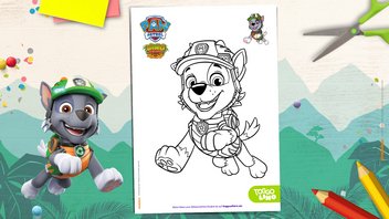 PAW Patrol Dino Rescue Ausmalbild – Rocky