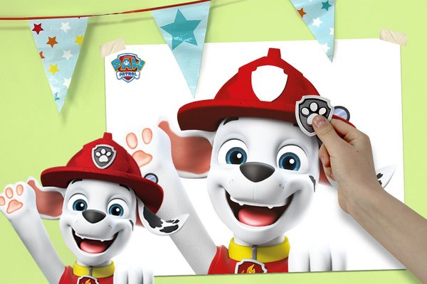 Das PAW Patrol Mini-Spiel „Marshalls Wappen anstecken”