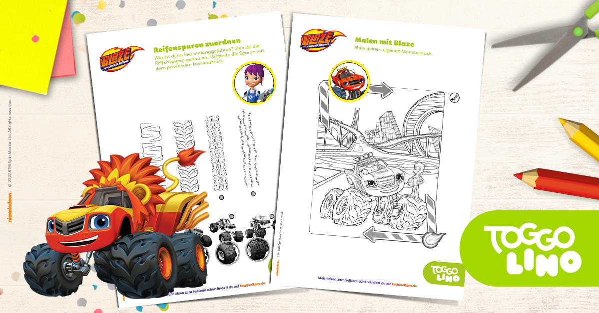 Blaze und die Monstermaschinen: Ausmalbilder zum Ausdrucken | TOGGO Eltern