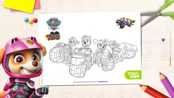 PAW Patrol Moto Pups – Skye Motiv zum Ausmalen