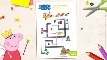 Hilf dem Weihnachtsmann – das Peppa Pig Labyrinth-Spiel zu Weihnachten