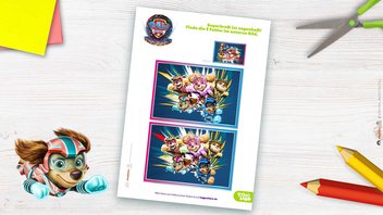 Das Fehlersuche-Rätselspiel zu PAW Patrol: Der Mighty Kinofilm