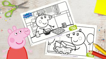 Peppa Pig Ausmalbilder zum Ausdrucken für den Muttertag