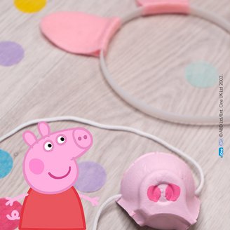 Das perfekte Peppa Pig Kostüm für den Geburtstag: Peppa-Nase aus Eierkarton und Peppa-Ohren aus Filzstoff