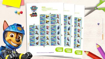 Vorlage für das tolle PAW Patrol Moto Pups Domino-Spiel