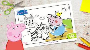 Ein schönes Peppa Pig Vatertags-Ausmalbild als Druckvorlage