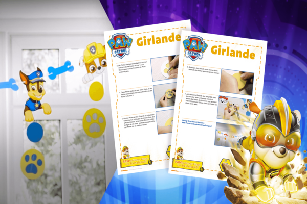 Auszüge aus unserer Anleitung für die hübsche PAW Patrol Girlande