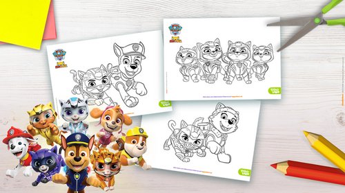 Ein paar tolle Ausmalbild-Vorlagen aus der PAW Patrol Cat Pack Sammlung