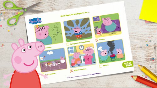 Die lustige Papa-Checkliste von Peppa Pig – was kann dein Papa am besten?