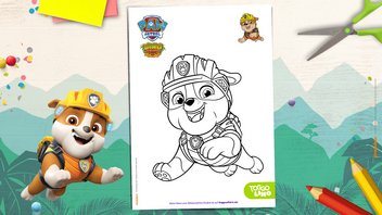 PAW Patrol Dino Rescue Ausmalbild – Rubble