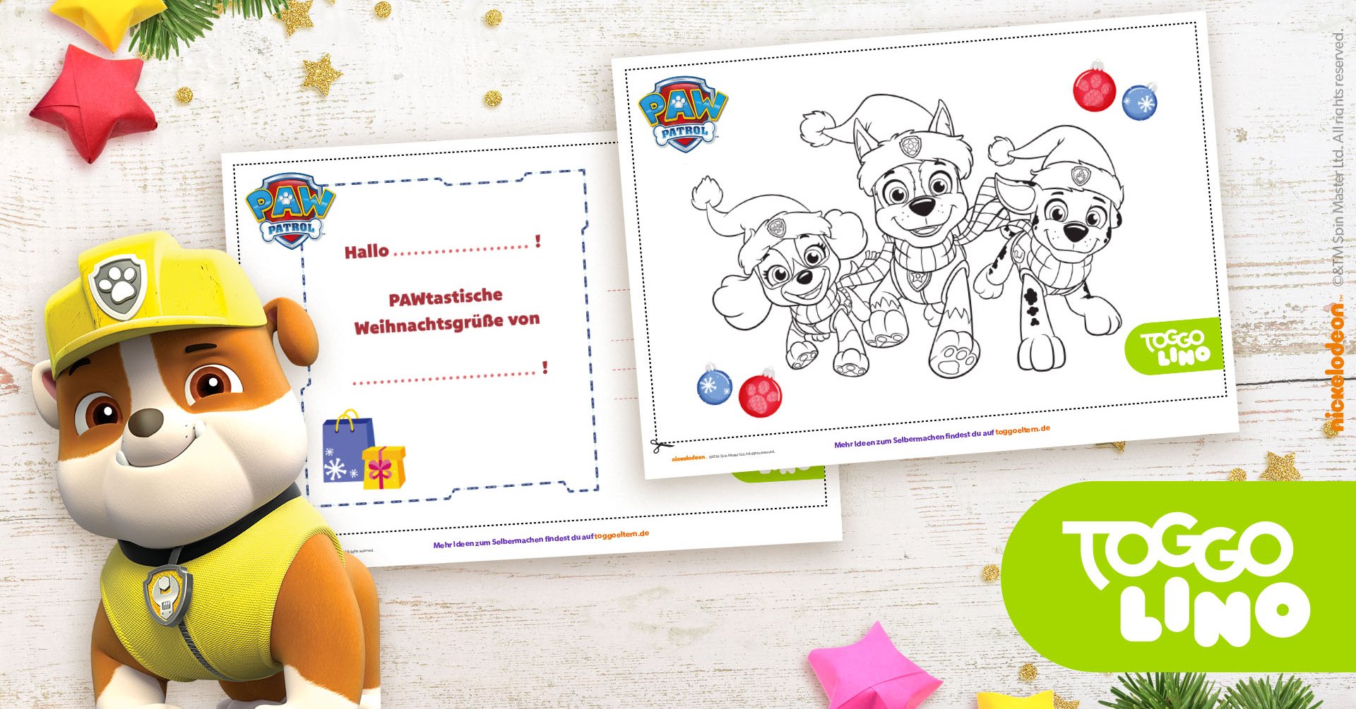 PAW Patrol Weihnachtskarte: Anleitung  TOGGO Eltern