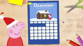 Der Peppa Pig Kalender zum Ausdrucken – Dezember 2023