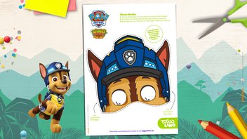 Die PAW Patrol Chase Maske zum Nachbasteln – unsere Bastelvorlage