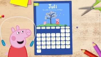 Der Peppa Pig Kalender zum Ausdrucken – Juli 2023