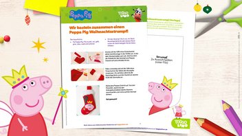 Unsere Bastelanleitung für den tollen Peppa Pig Weihnachtsstrumpf