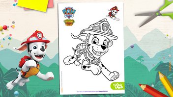 PAW Patrol Dino Rescue Ausmalbild – Marshall
