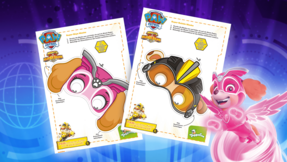 Zwei PAW Patrol Super-Hunden-Masken zum Nachbasteln – Super-Chase und Super-Skye