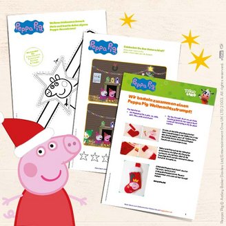 Einige Peppa Pig Bastelvorlagen und Deko-Ideen zu Weihnachten