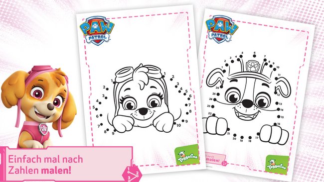 Malen nach Zahlen mit der PAW Patrol