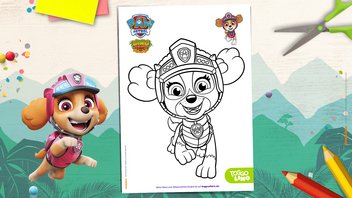 PAW Patrol Dino Rescue Ausmalbild – Skye