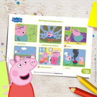 Die lustige Papa-Checkliste von Peppa Pig – was kann dein Papa am besten?