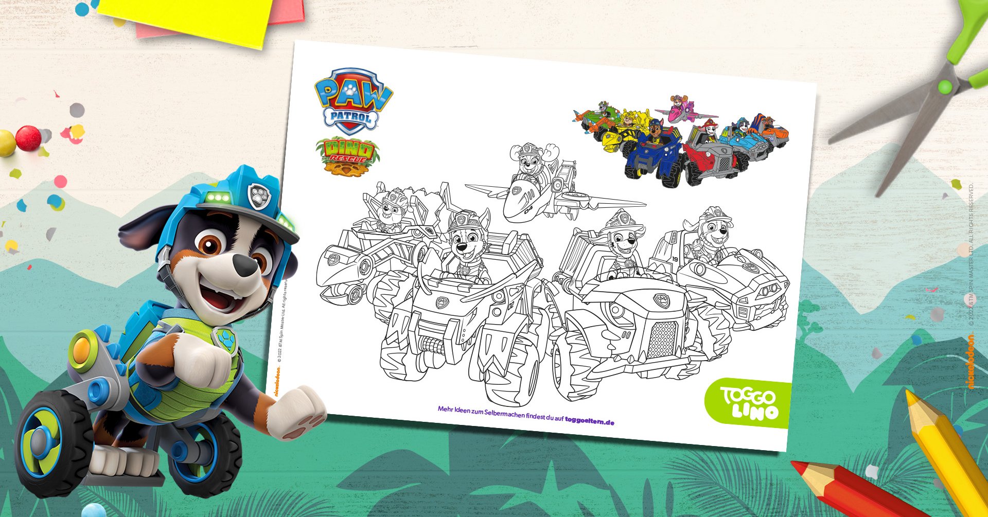 PAW Patrol Dino Rescue Ausmalbilder ausdrucken TOGGO Eltern