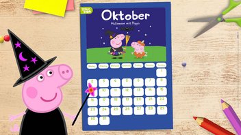 Der Peppa Pig Kalender zum Ausdrucken – Oktober 2023