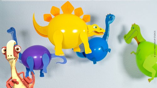 Dino Luftballons basteln