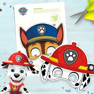 Die PAW Patrol Masken von Chase und Marshall zum Nachbasteln