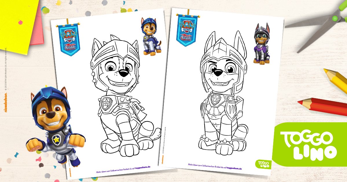 PAW Patrol: Rescue Knights Ausmalbilder ausdrucken | TOGGO Eltern