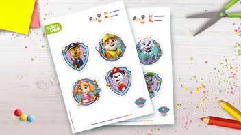 Süße PAW Patrol Caketopper zum Ausschneiden und Aufkleben