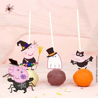 Bunte und leckere Peppa Pig Halloween Cake Pops zum Nachmachen