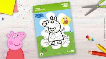 Süßes Peppa Pig Ausmalbild als Vorlage zum Ausdrucken und Ausmalen