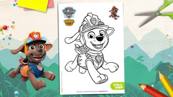 PAW Patrol Dino Rescue Ausmalbild – Zuma