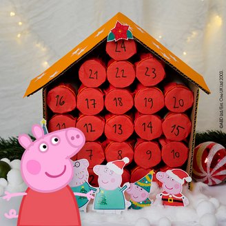 Toller Peppa Pig Adventskalender in Hausform zum Nachbasteln